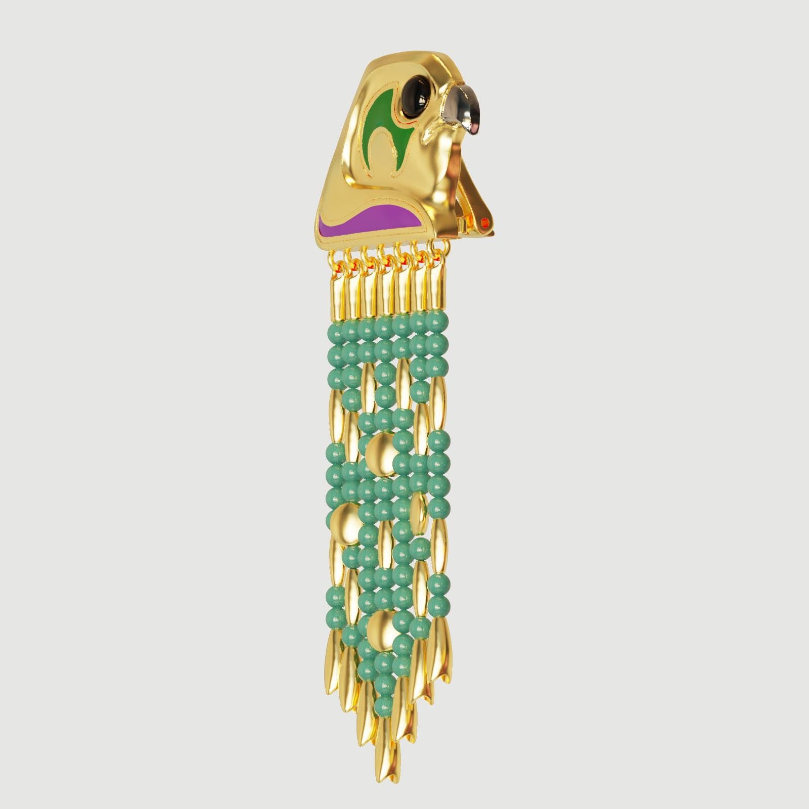 Moderno Orecchini a lobo di Naimah in stile Horus egiziano in vendita