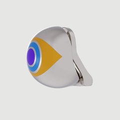 Naimah Evil Eye Earring Rhodium