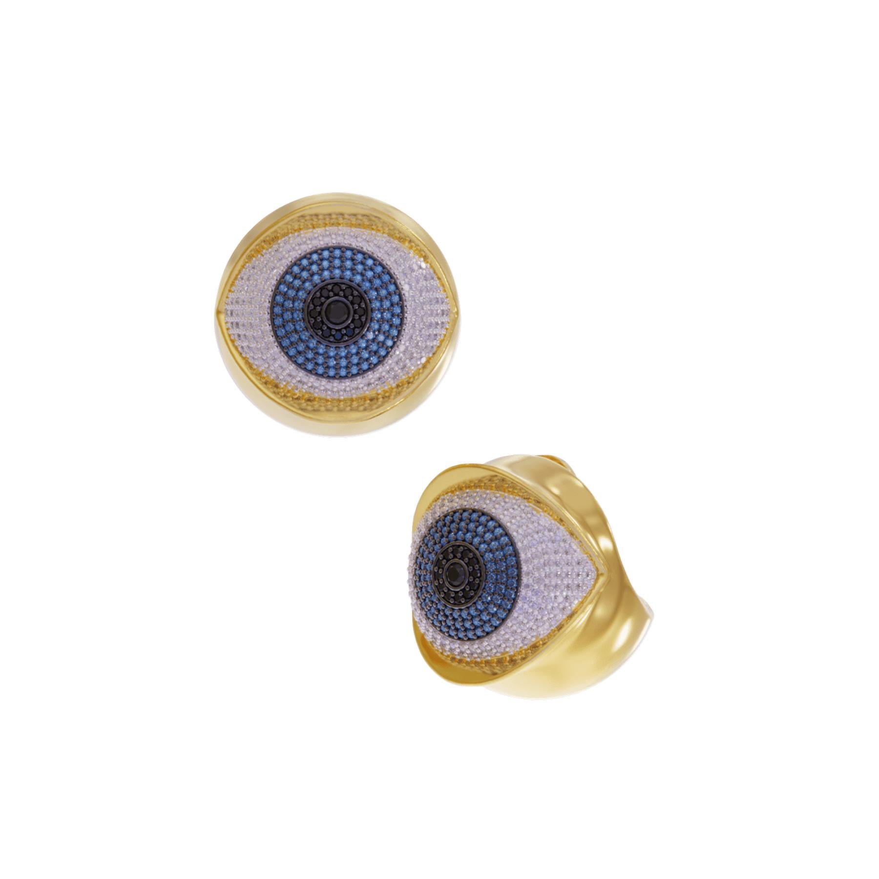 Naimah Eye Ball Statement Evil Eye Ohrringe