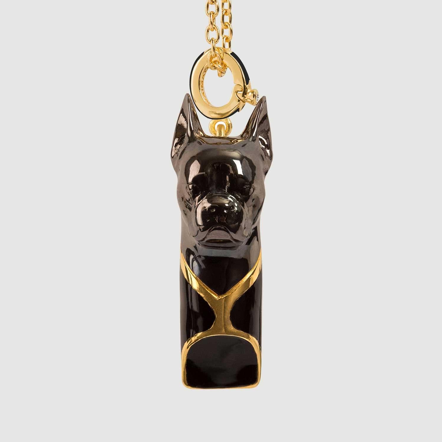 Introducing our exquisite French Bulldog Whistle Pendant Necklace, a stunning piece of jewelry that combines elegance, functionality, and a touch of whimsy. Handcrafted with meticulous attention to detail, this pendant is inspired by Georges