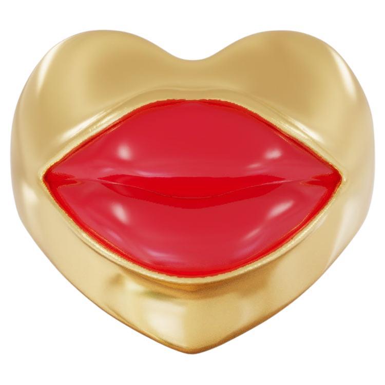 Naimah Love Lips Rouge Ring Rosso