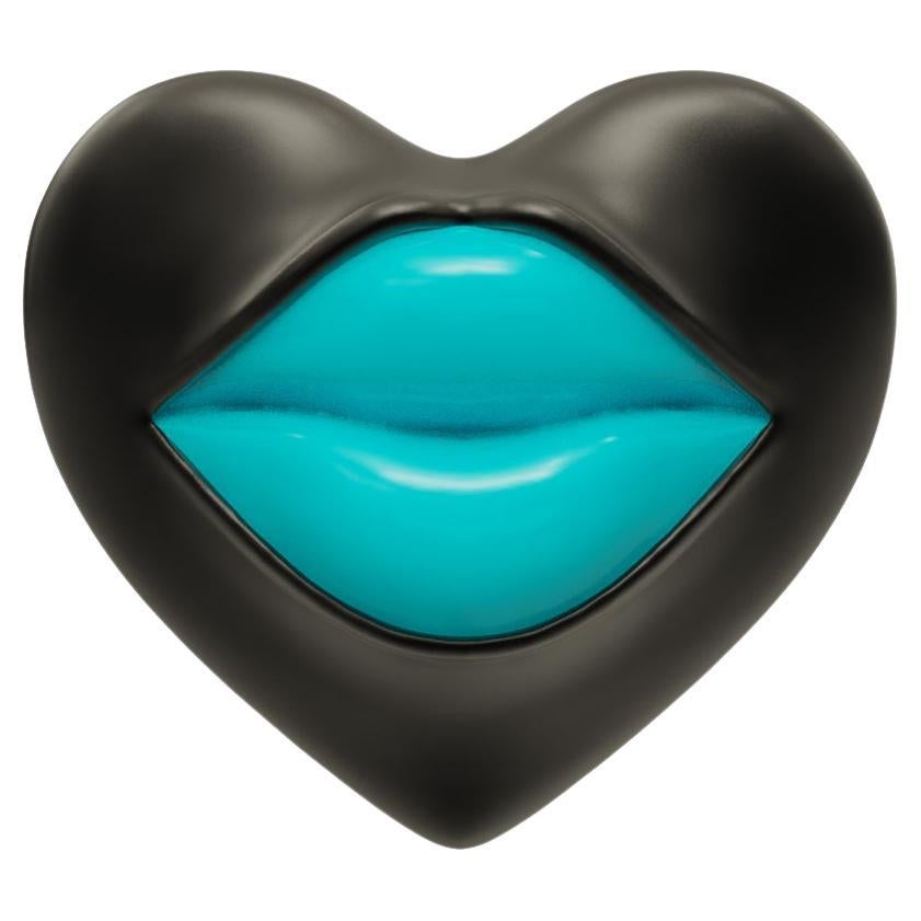 Naimah Love Lips Rouge Single Earring, Blue