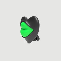 Naimah Love Lips Rouge Single Earring, Neon Green