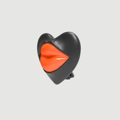 Naimah Love Lips Rouge Einzelner Ohrring, Neon Orange, Naimah