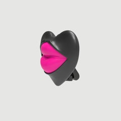 Naimah Love Lips Rouge Single Earring, Neon Pink