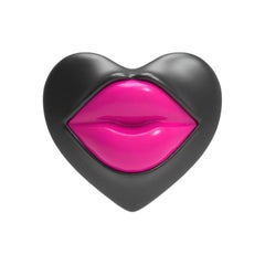 Naimah Love Lips Rouge Einzelner Ohrring, Neon Pink