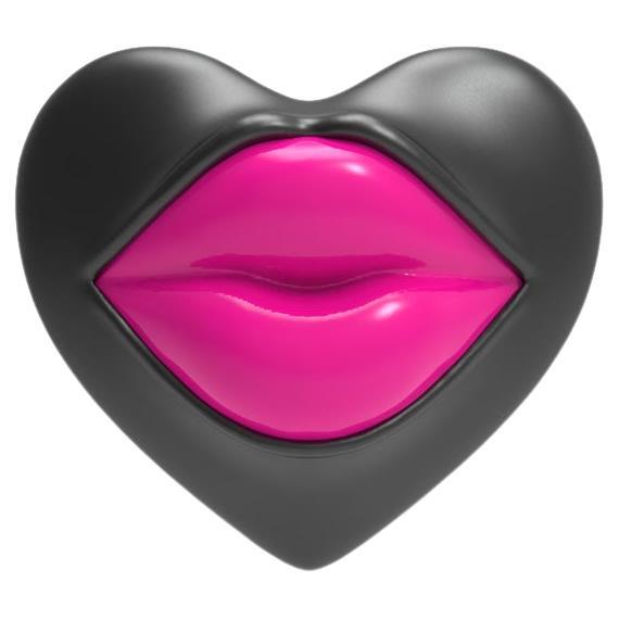 Naimah Love Lips Rouge Single Earring, Neon Pink For Sale