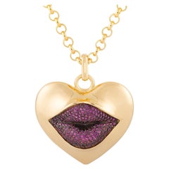 Collar Naimah Love Lips, Rubí