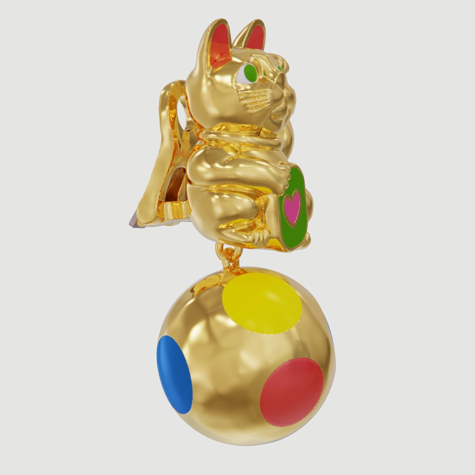 Moderno Orecchini Naimah Maneki Neko in vendita