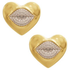 Naimah Mini Love Lips Earrings, Crystal