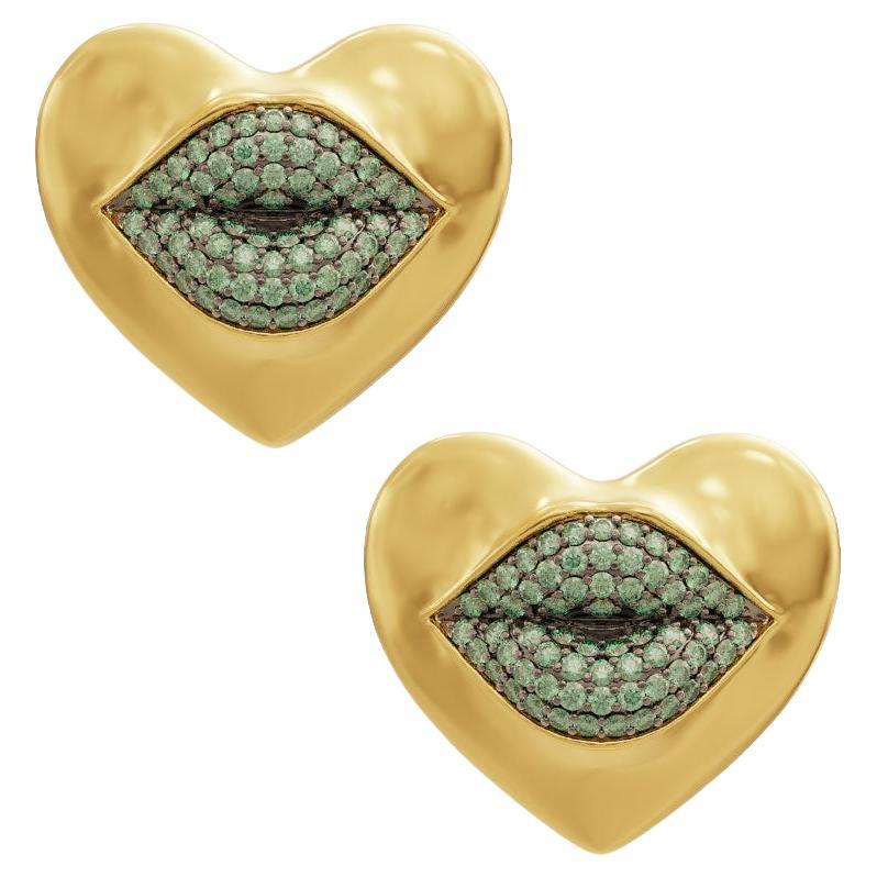 Orecchini Naimah Mini Love Lips Greene 
Greene