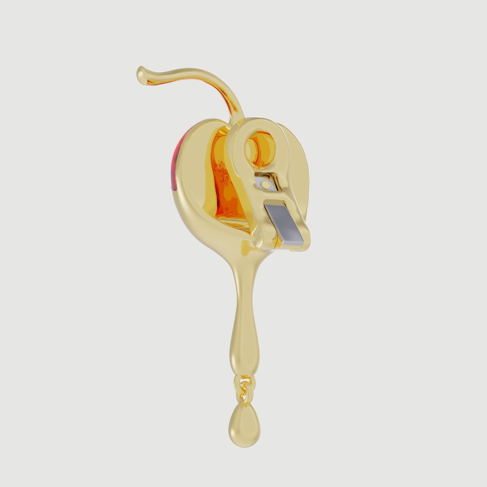 Naimah Mon Chéri Earring Gold Vermeil In New Condition In Istanbul, 34