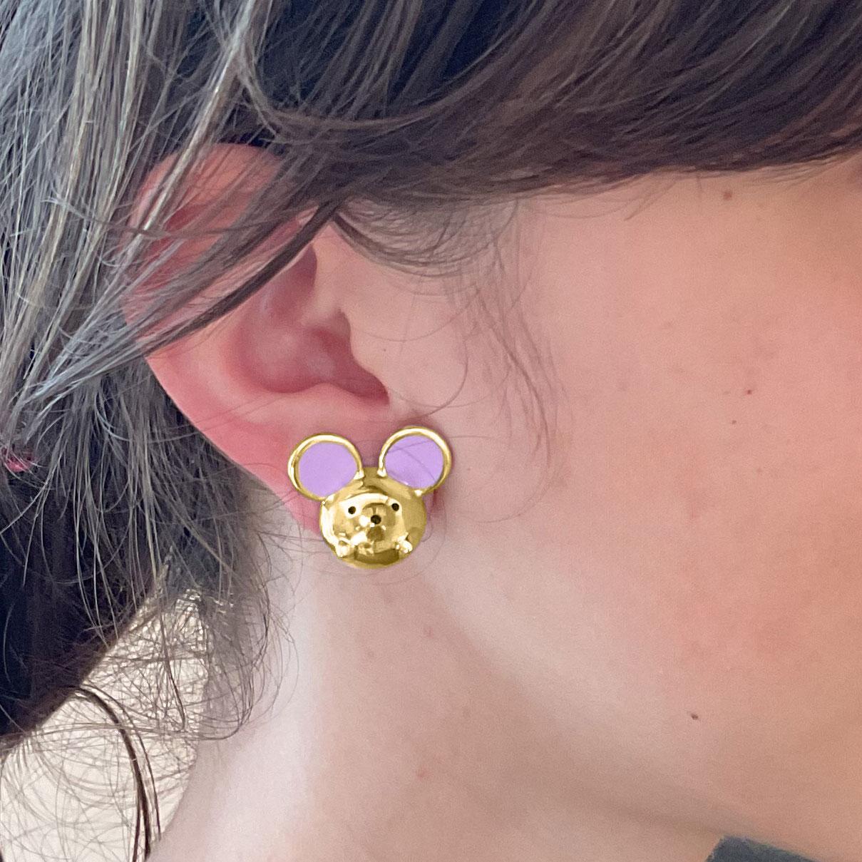 Pendiente Ratón Naimah Oro Vermeil en Nuevo estado para la venta en Istanbul, 34