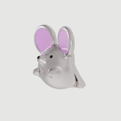 Naimah Mouse Earring Rhodium