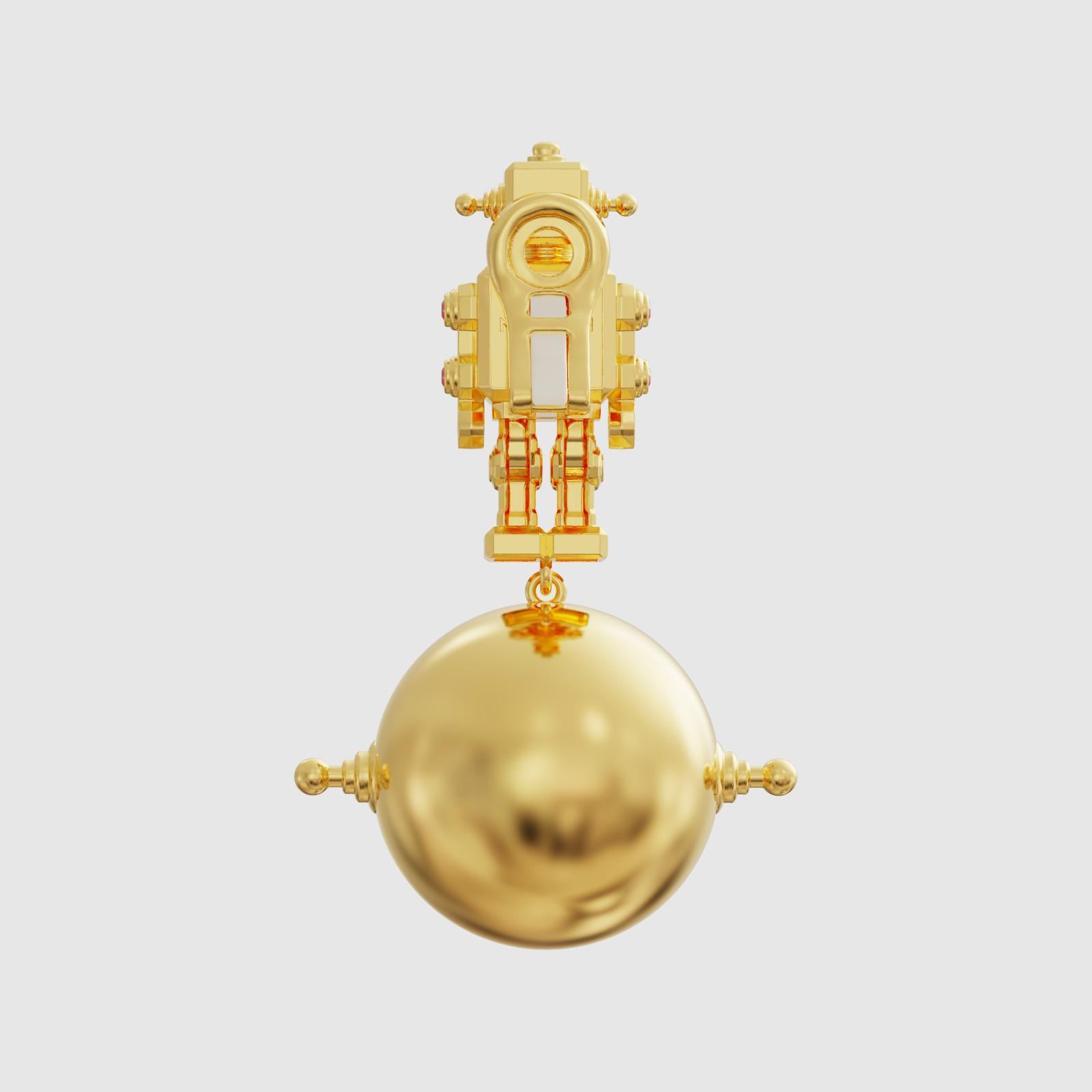 Naimah Mr. Robot Statement Evil Eye Ohrringe im Zustand „Neu“ im Angebot in Istanbul, 34