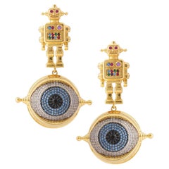 Naimah Mr. Robot Statement Evil Eye Earrings