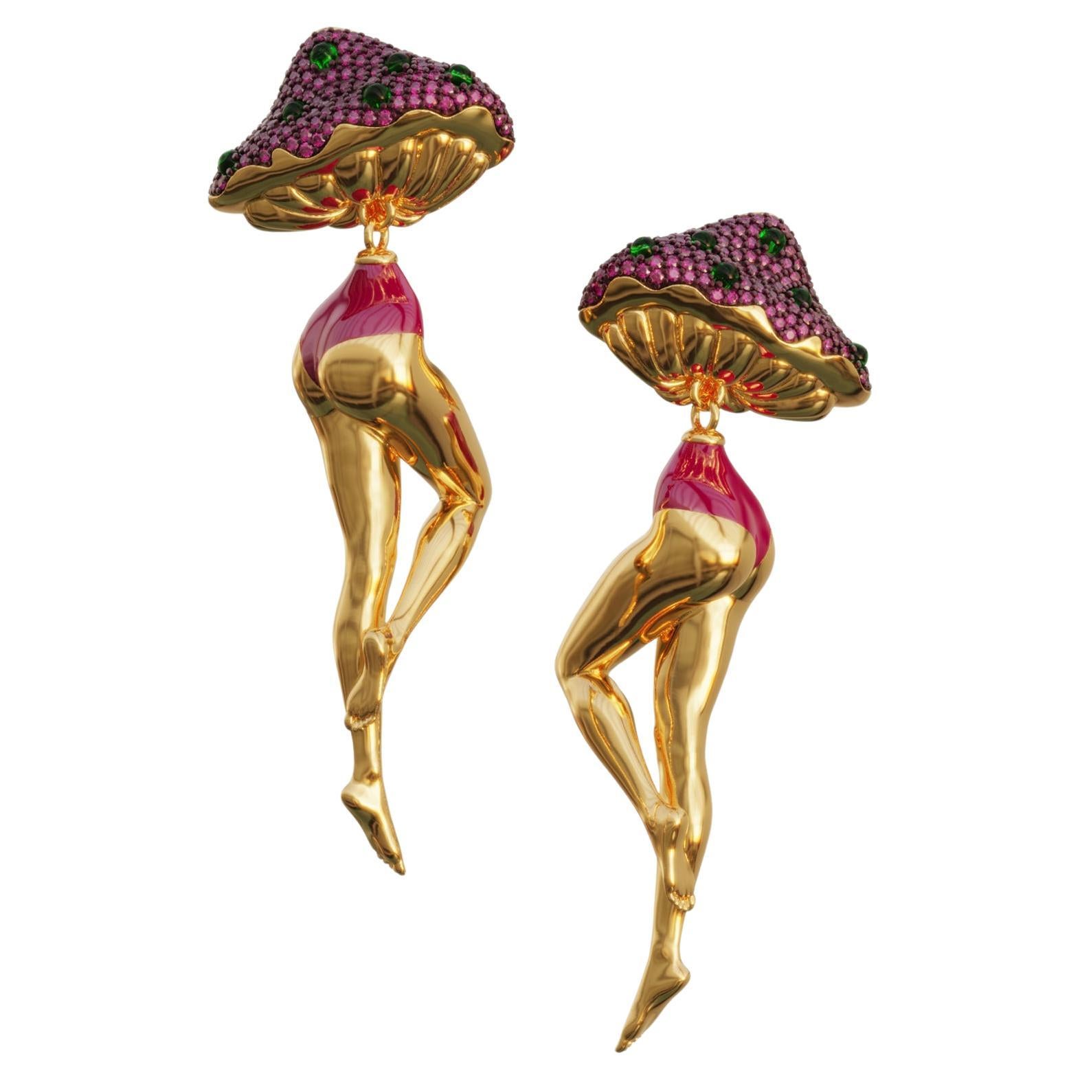 Naimah Mushroom Girl Earrings For Sale