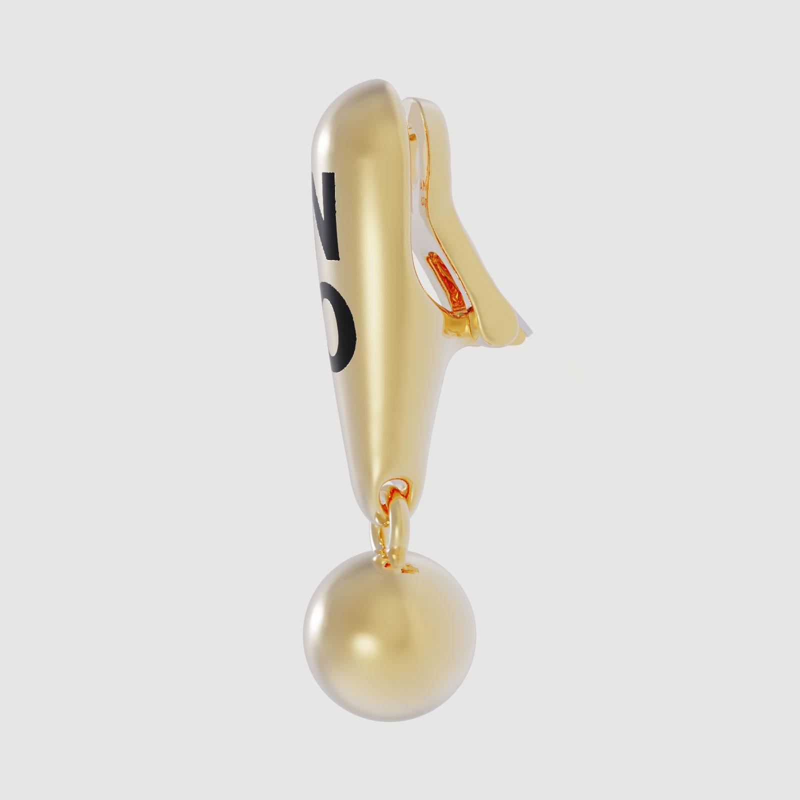 ¡Di NO con valentía, usa la confianza en voz alta!
Plata de ley, Vermeil de oro y esmalte
Clip-on
Se vende como individual
Dimensiones:  36x9 mm
Hecho a mano en Estambul
