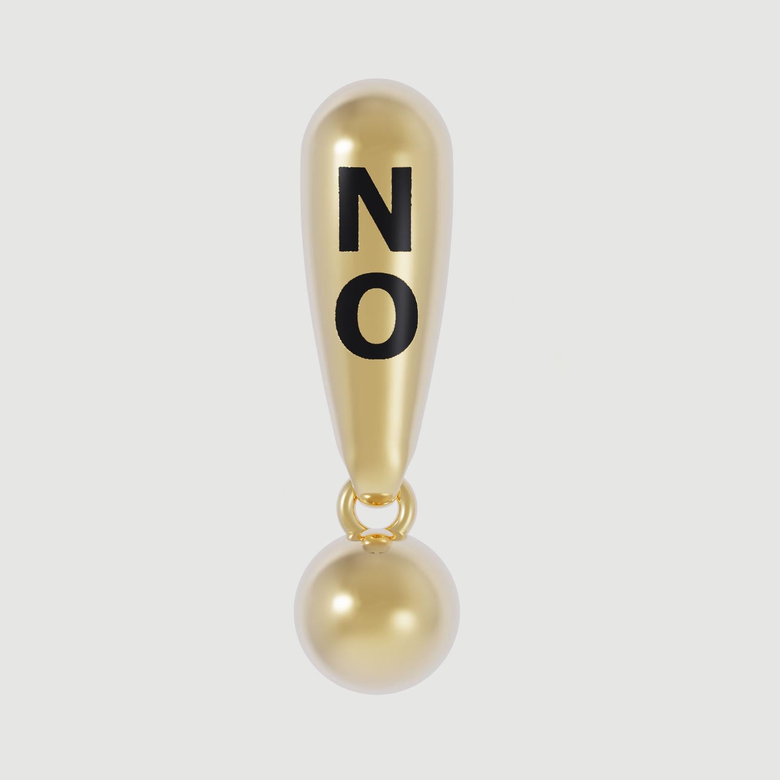Femenino o masculino Naimah ¡NO! Pendiente Oro Vermeil en venta