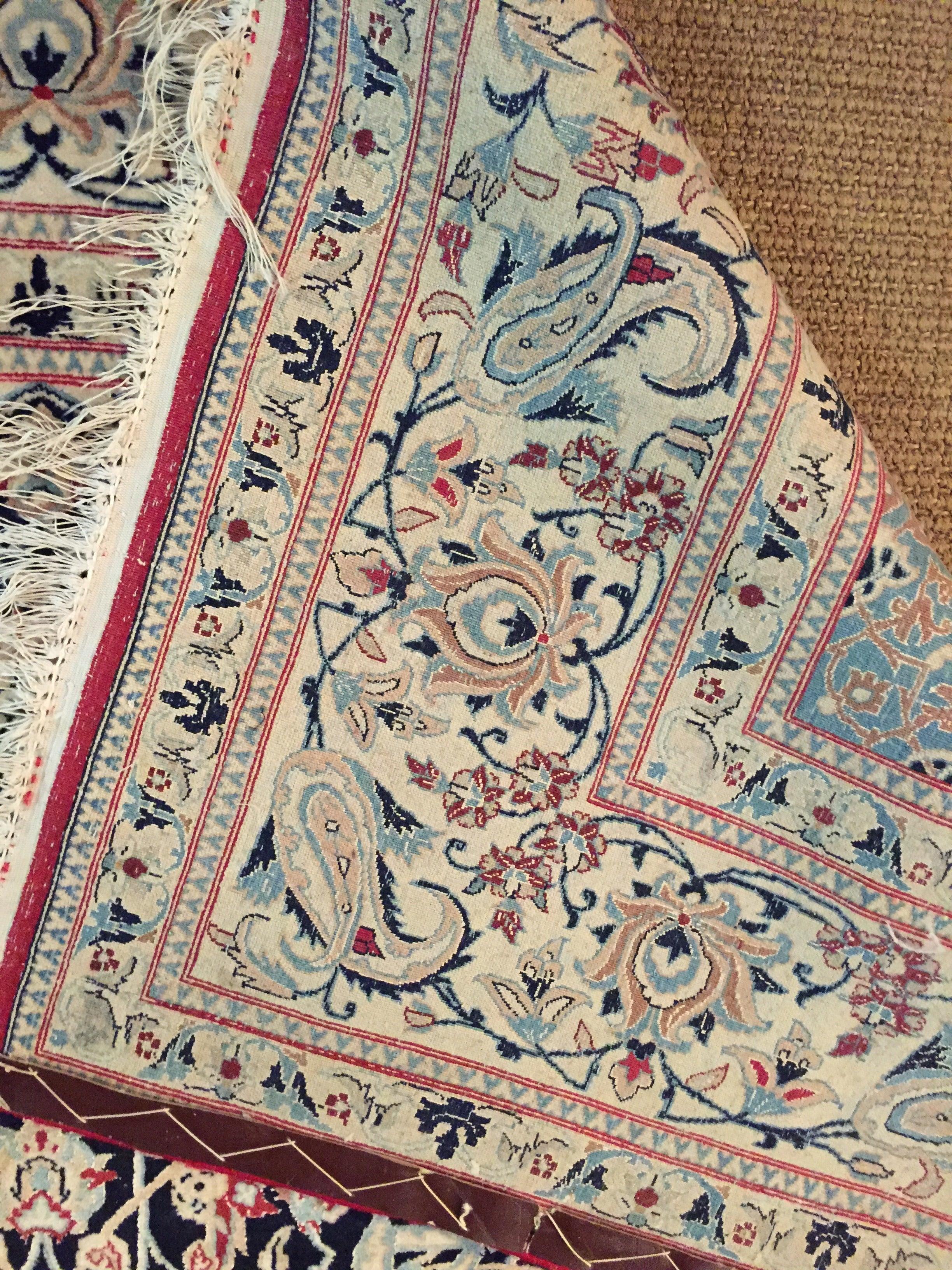 Nain-Teppich aus Korkwolle mit Seide, sehr fein geknüpft (Türkisch) im Angebot