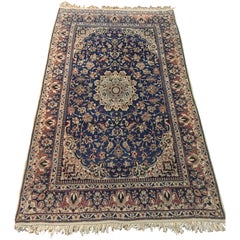 Nain Carpet Cork Wool with Silk Very Fine Knotted