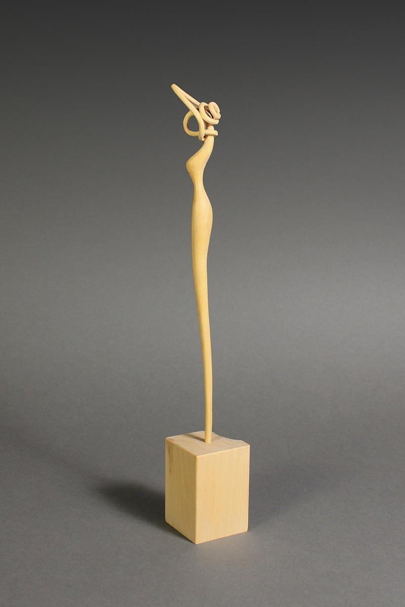 Figure II, Sculpture, Boxwood, Original, One of a Kind 2