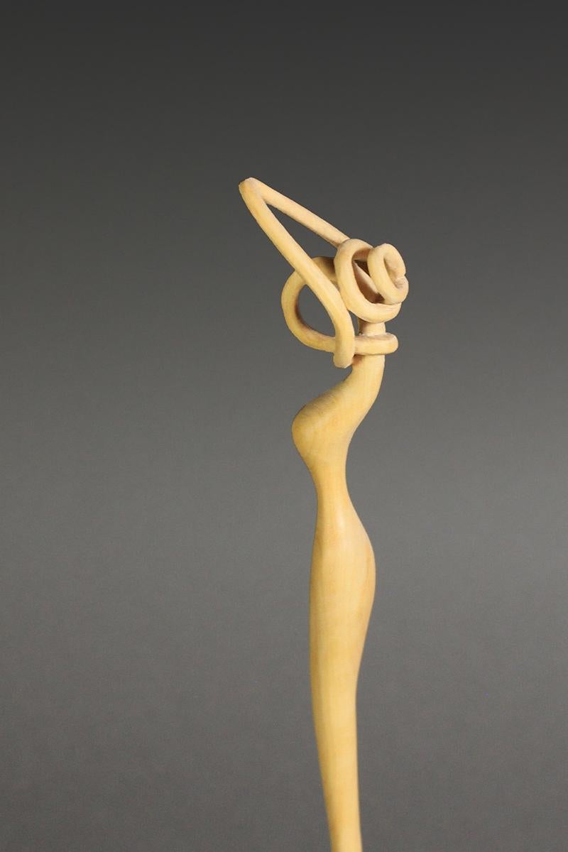Figure II, Sculpture, Boxwood, Original, One of a Kind 3