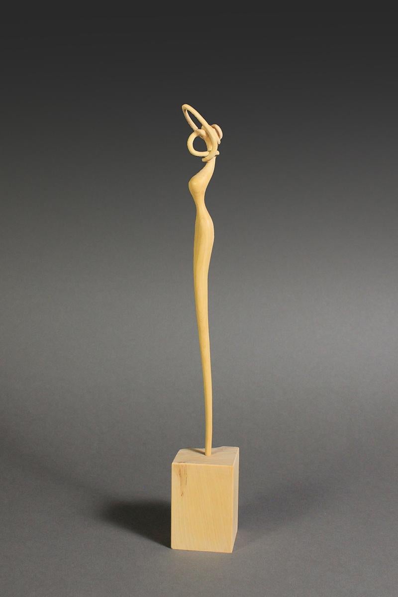 Nairi Safaryan Abstract Sculpture - Figure II, Sculpture, Boxwood, Original, One of a Kind