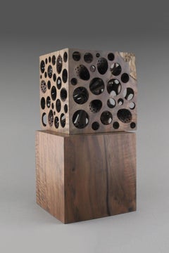 Time and Space, Sculpture, Original, Cocobolo, Black African Ebony
