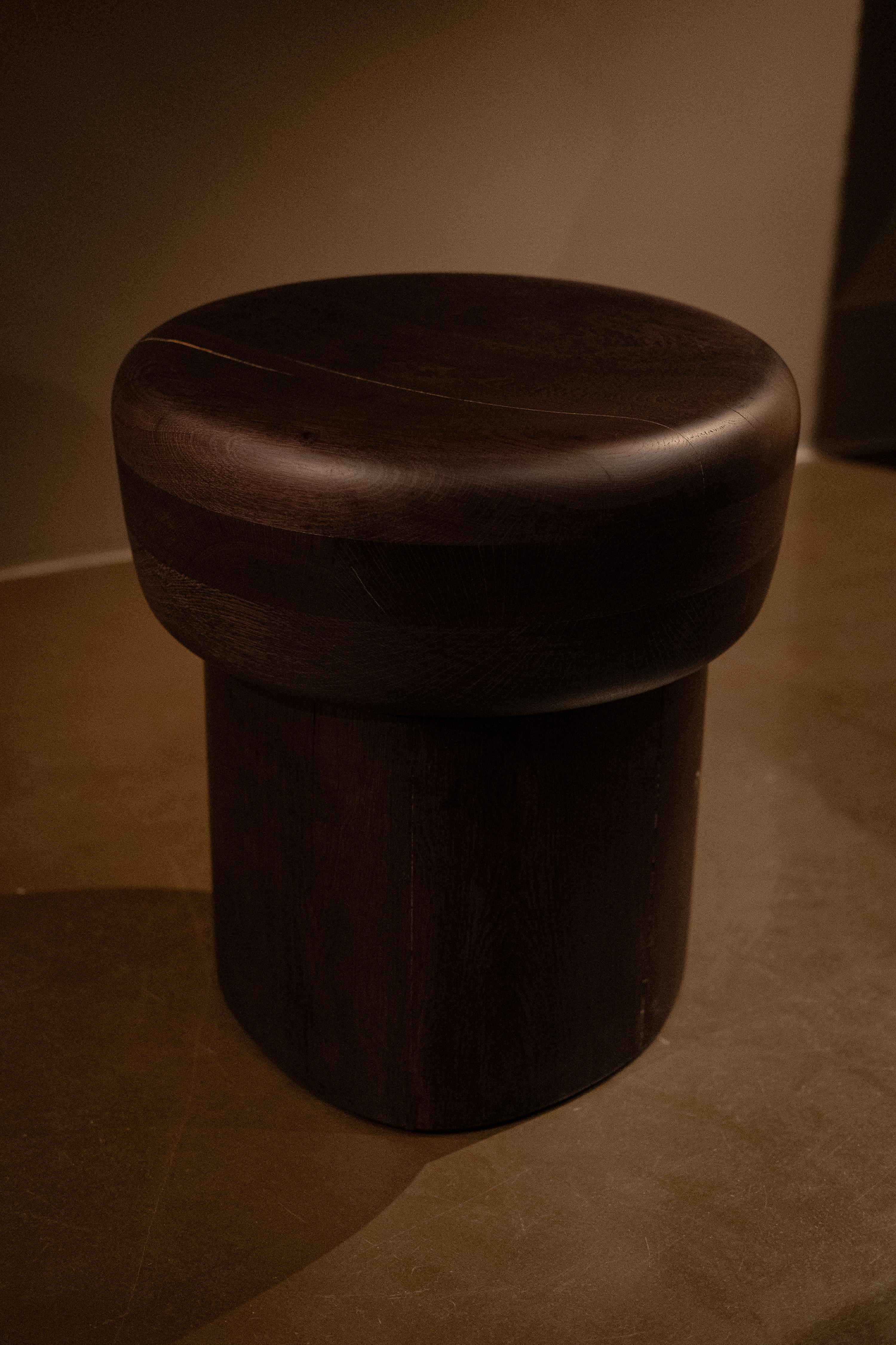 Turkish Nairobi Stool - Size L, Solid Wood Craftsmanship with Bold, Sculptural Design For Sale