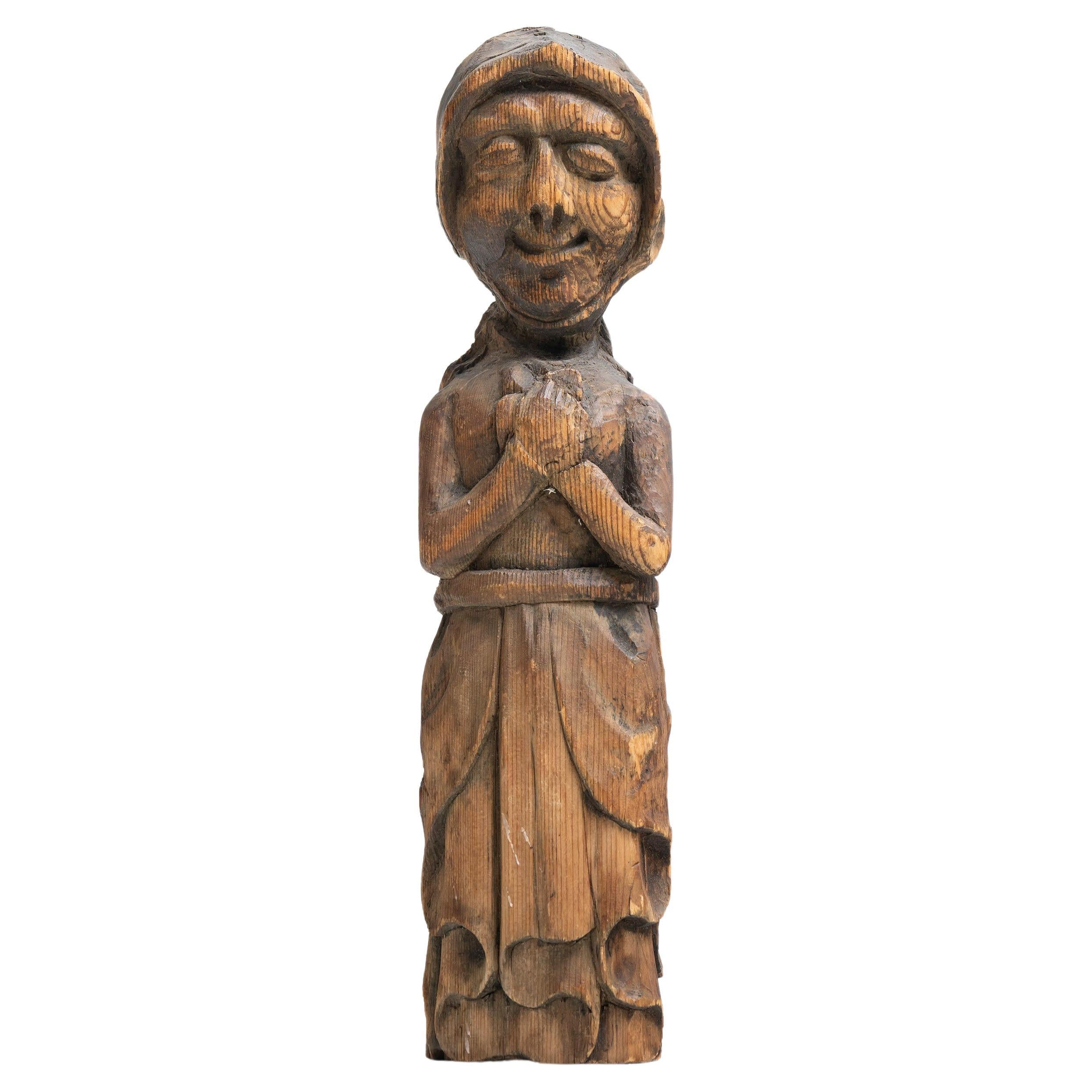 Naive 19th Century Caryatid For Sale