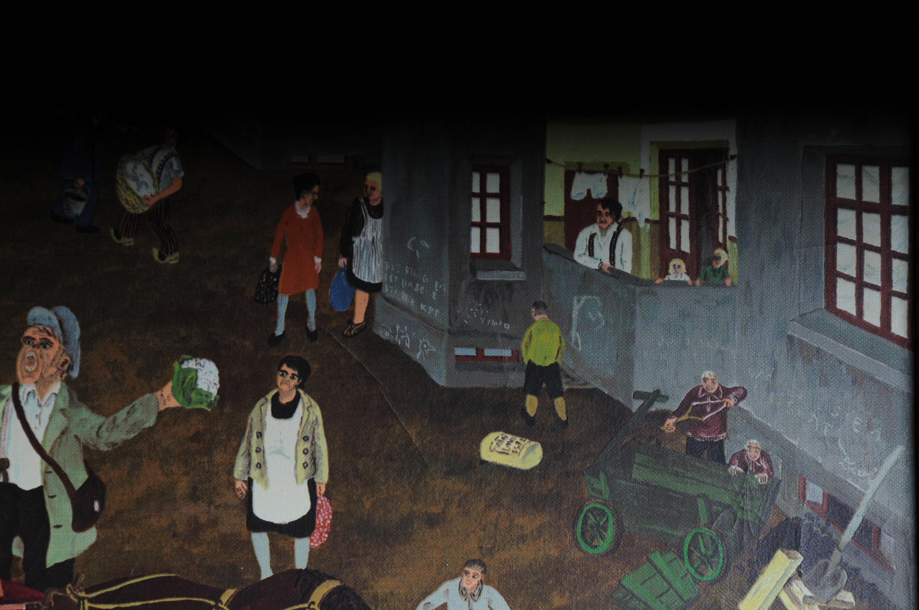 Gemälde der naiven Kunst von Franz Klekawka im Zustand „Gut“ im Angebot in Berlin, DE