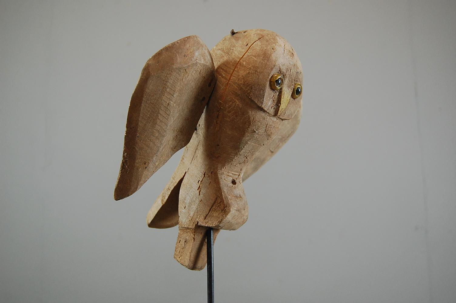 French Naive Early 20th Century Owl Decoy