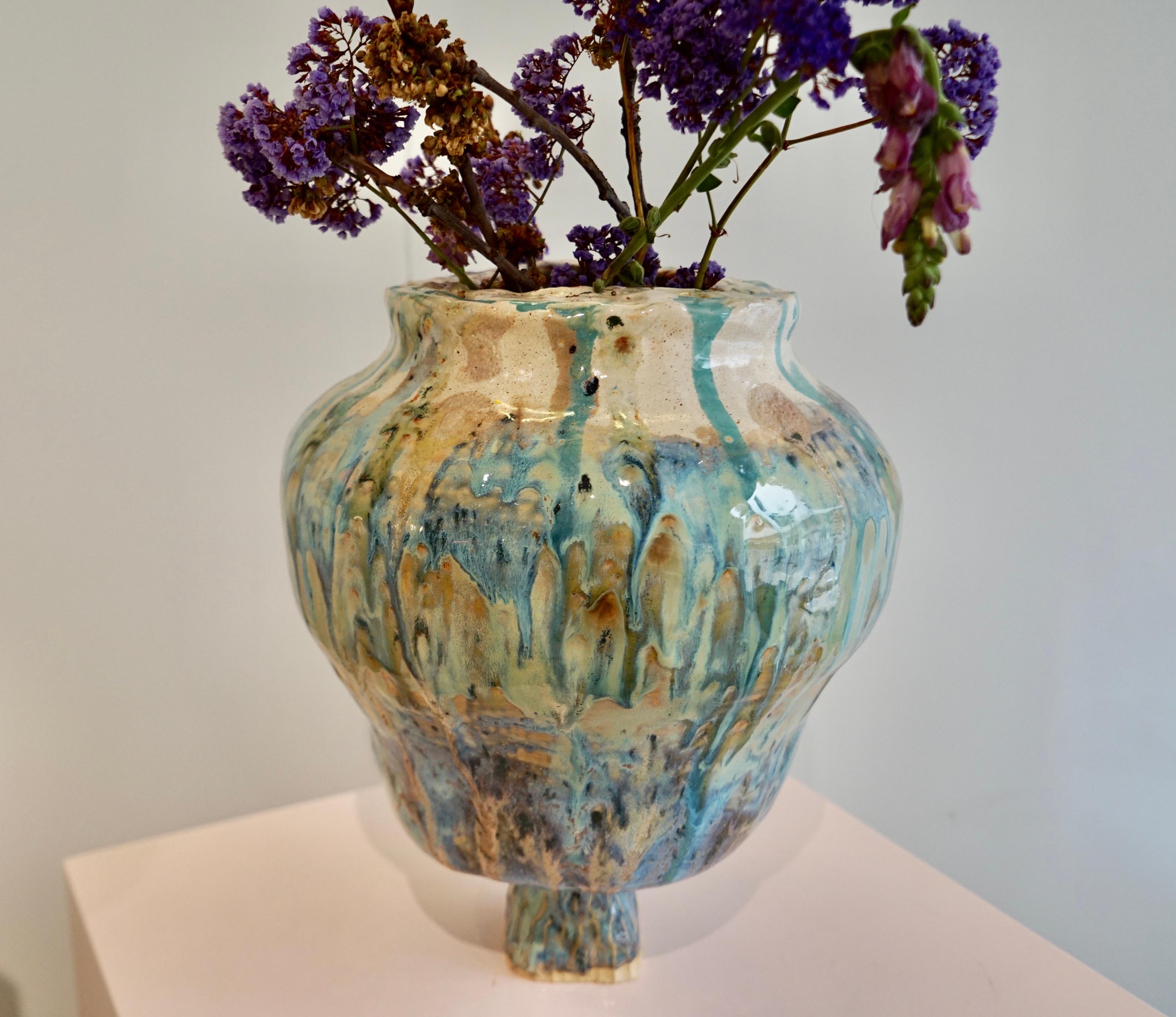 Vasija Naïve Earth n Green de gres de Hania Jneid en Nuevo estado para la venta en BARCELONA, ES