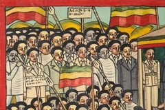 Naive Ethiopian Painting for the 79th Anniversary Italo-Ethiopian War in 1975