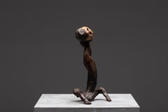 Intricate Naive Folk Art Wood Sculpture from France, Circa 1950