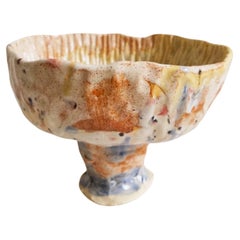 Earth Colour Stoneware Naive Style Vessel by artist - designer Hania Jneid