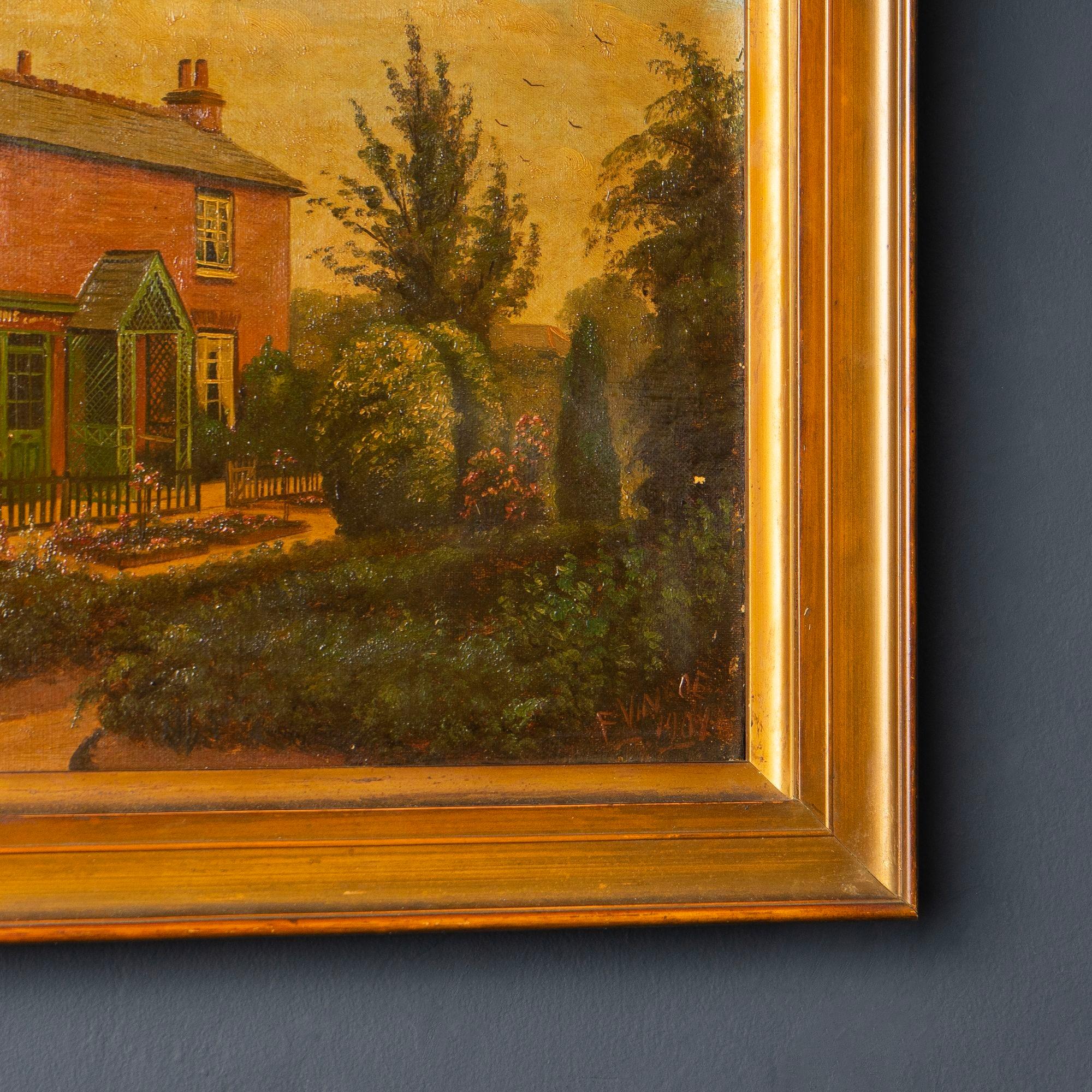 Naive School, Antique Oil Depicting Brangwins General Store, Early 29th Century In Good Condition In Bristol, GB