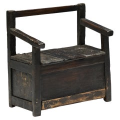 Antique Naive Wabi Sabi Bench, France, 19th Century