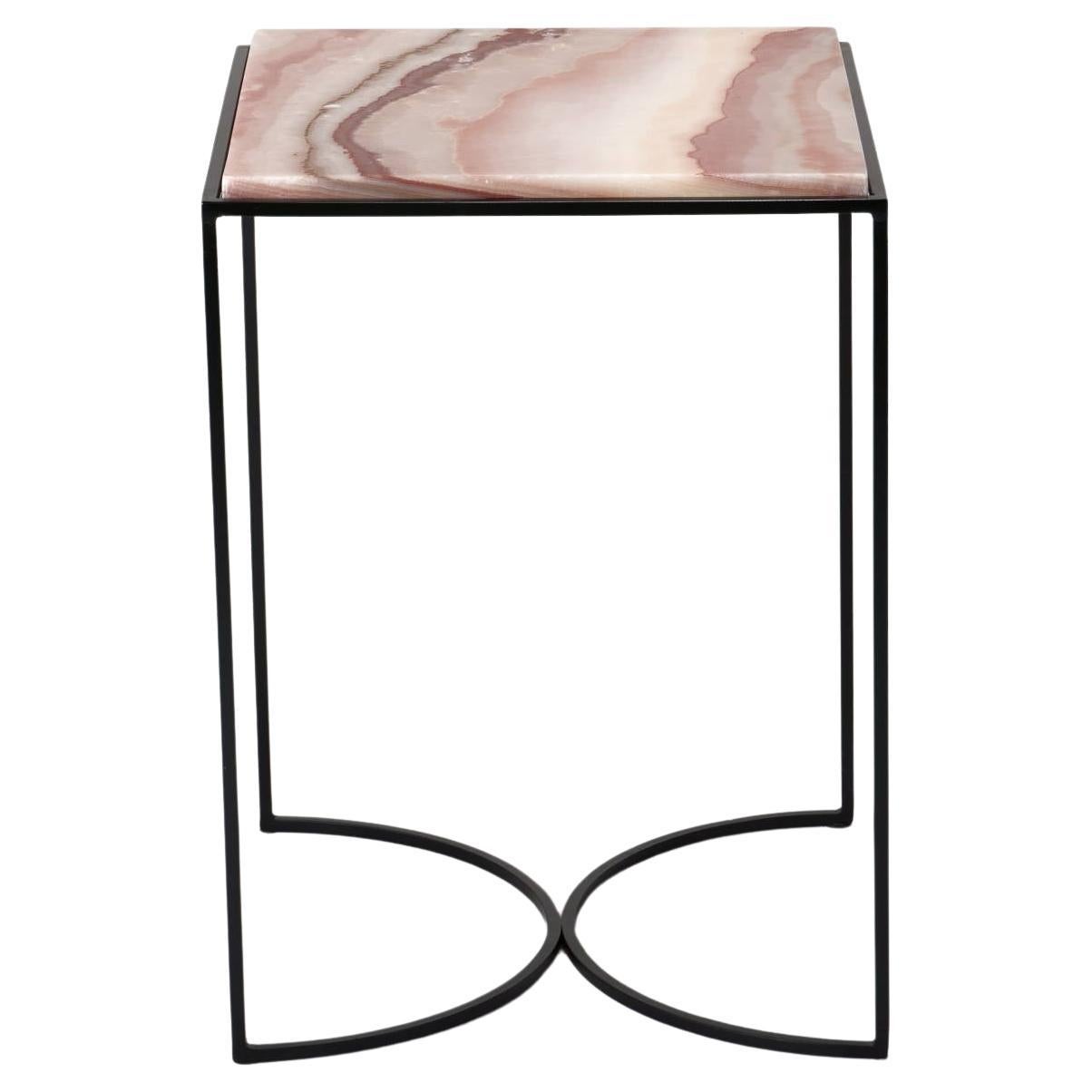 Naivee - Pink Onyx Side Table For Sale