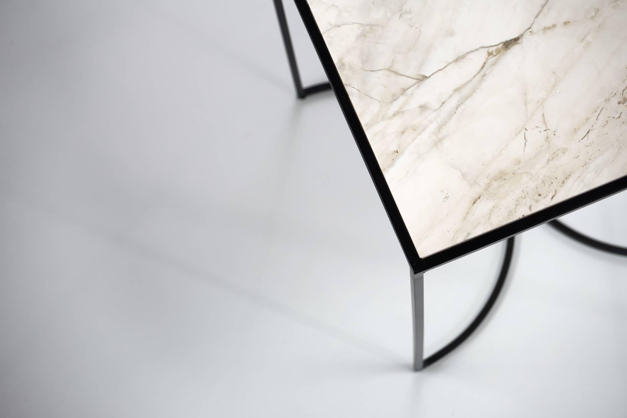 Minimalist NaiveE - Roman Travertine side table  For Sale