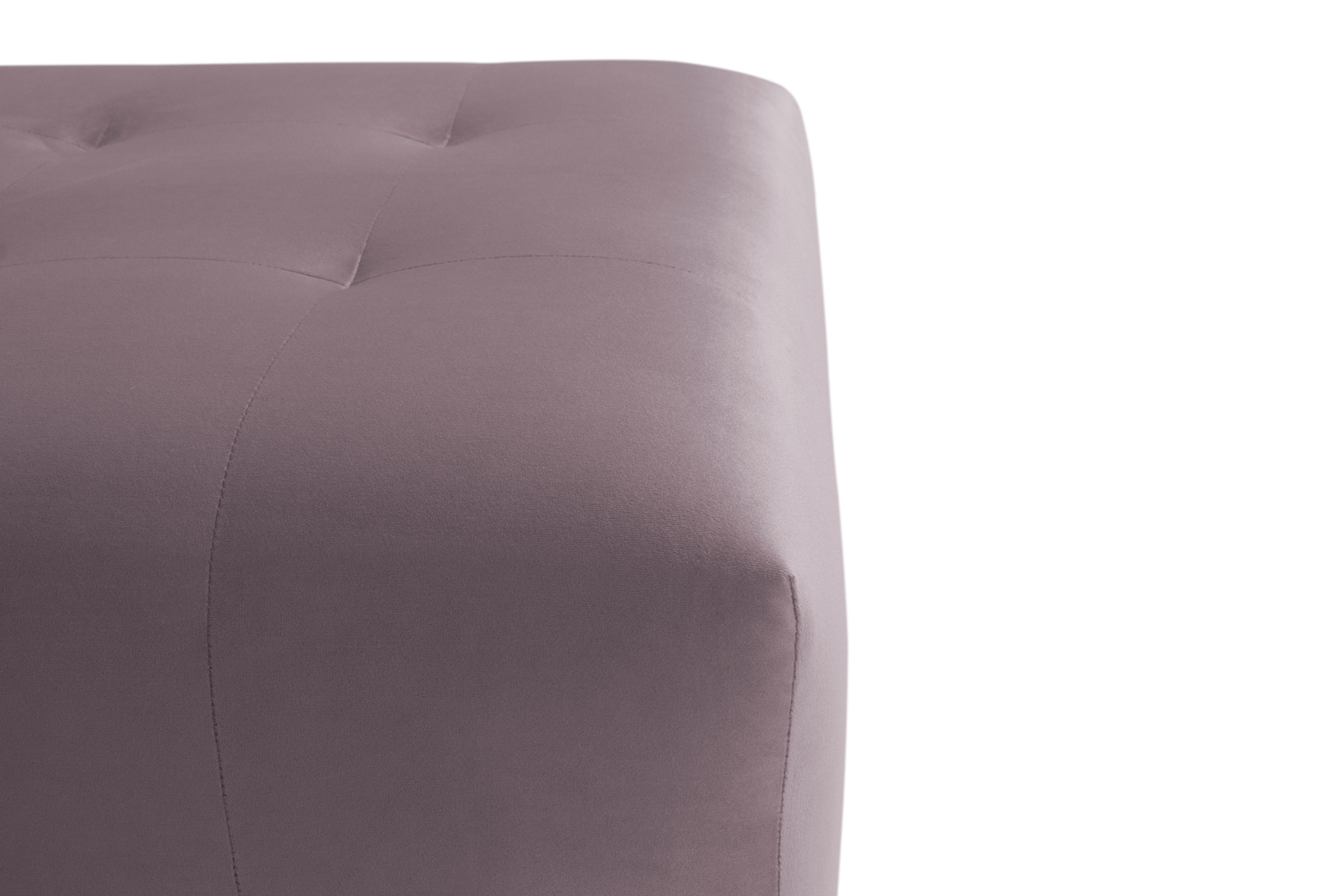 Modern Naj Bench in Cotton Velvet and Fully Upholstered Legs by Brabbu In New Condition For Sale In New York, NY