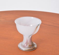 Vintage white "Najade" Glass bowl by Per Lütken for Holmegaard, 1976