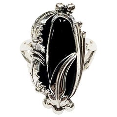Navajo Sterling Silber 6 Gr Onyx Ring von NAKAI Estate CCRS9