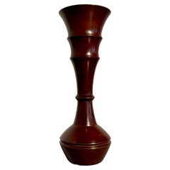 Nakajima Yasumi II Vaso Ikebana in bronzo "Tomoe", epoca Showa, anni '60