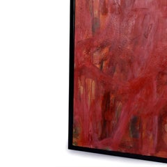 Nakamura 1969 Red and Gold Ochre Abstract Expressionist Color Field Painting