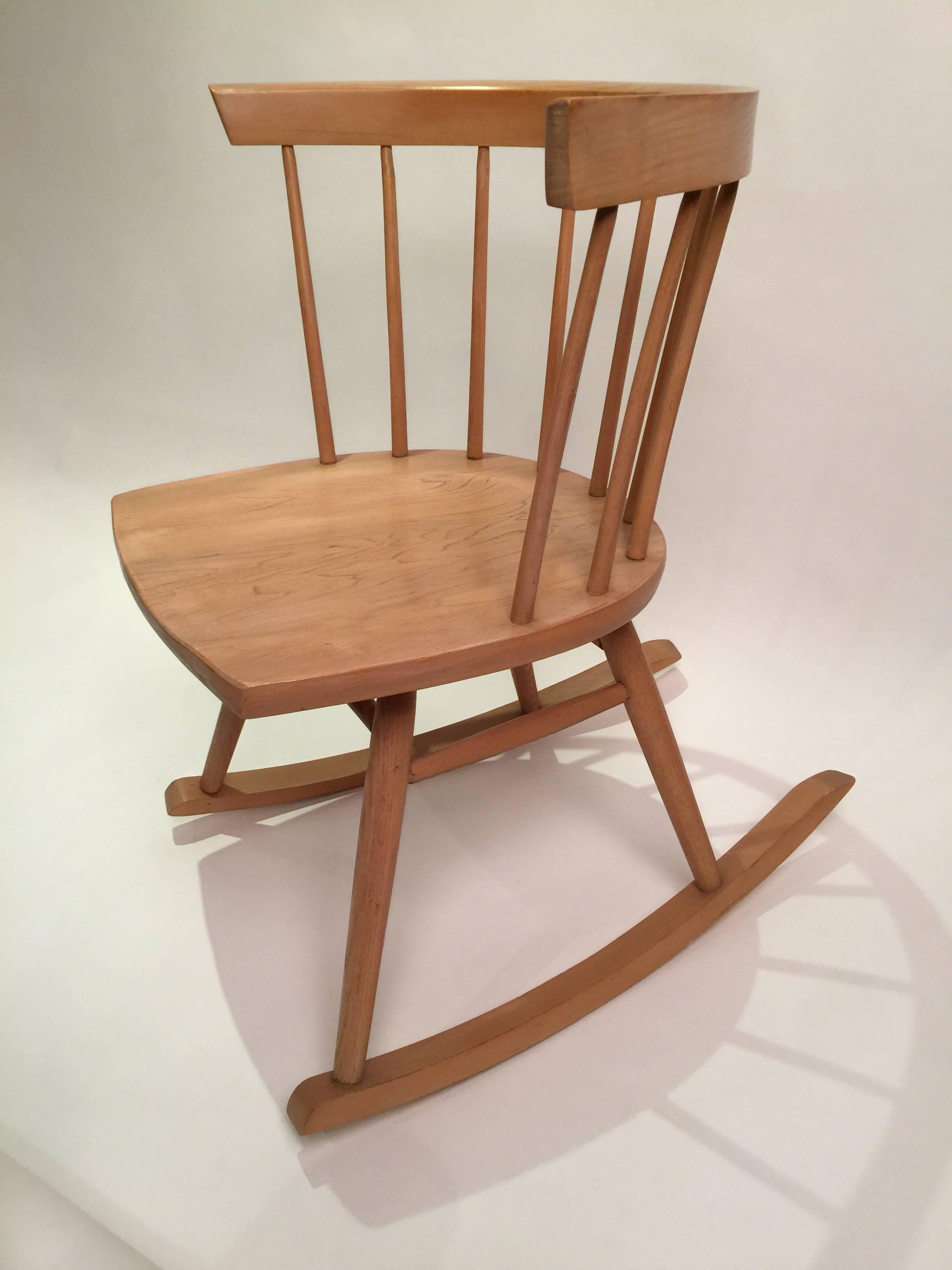 Mid-Century Modern Nakashima Attributed Ercol for Knoll Strait Rocking Chair