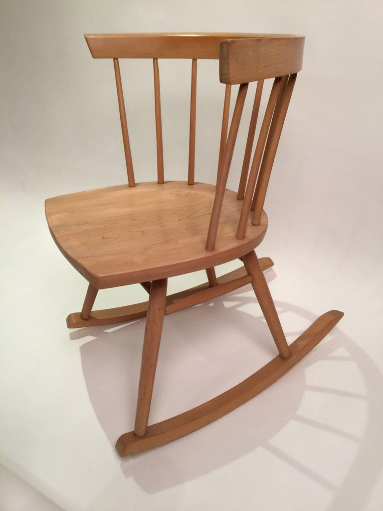 Nakashima Attributed Ercol for Knoll Strait Rocking Chair For Sale at
