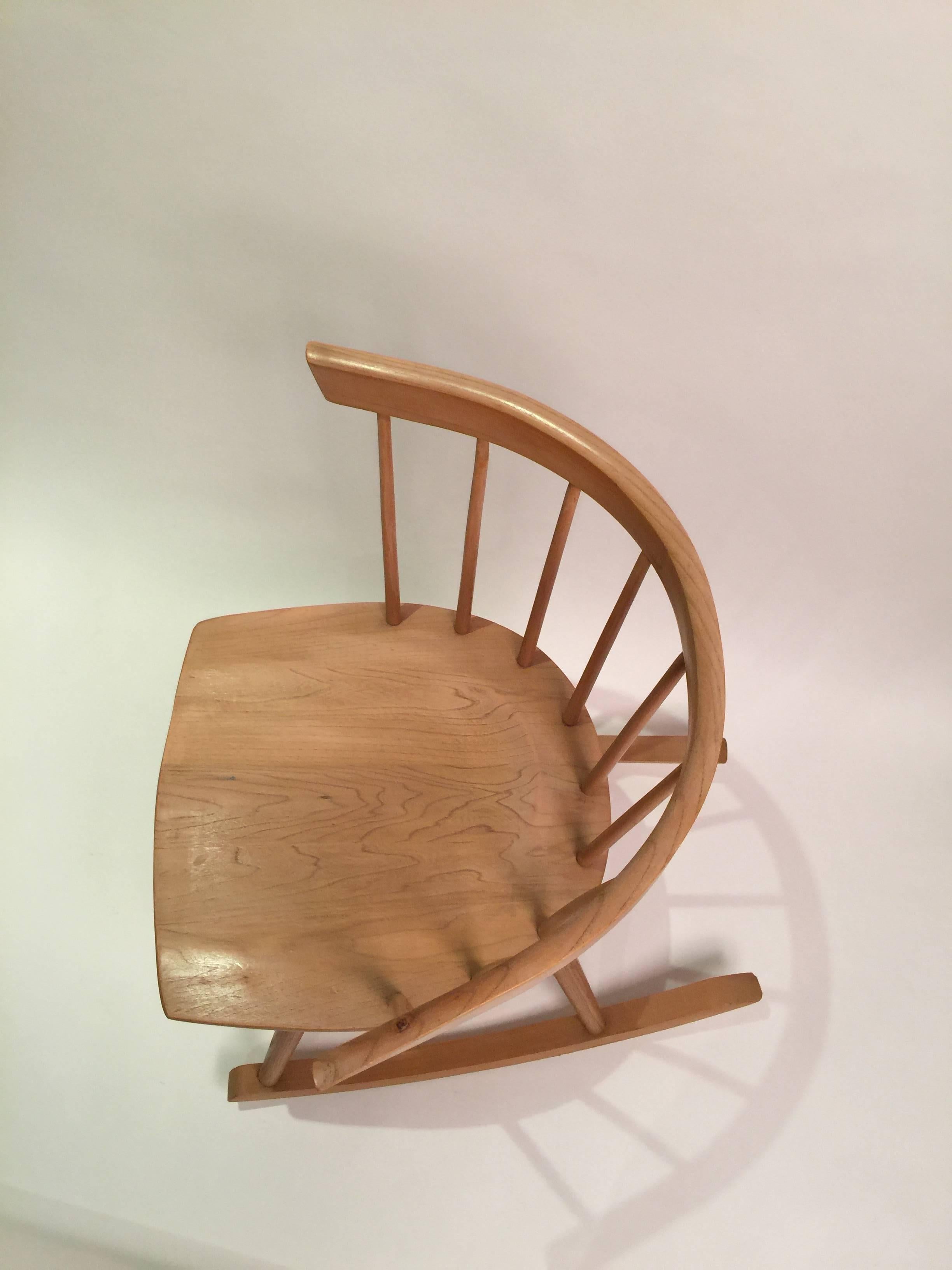 20th Century Nakashima Attributed Ercol for Knoll Strait Rocking Chair