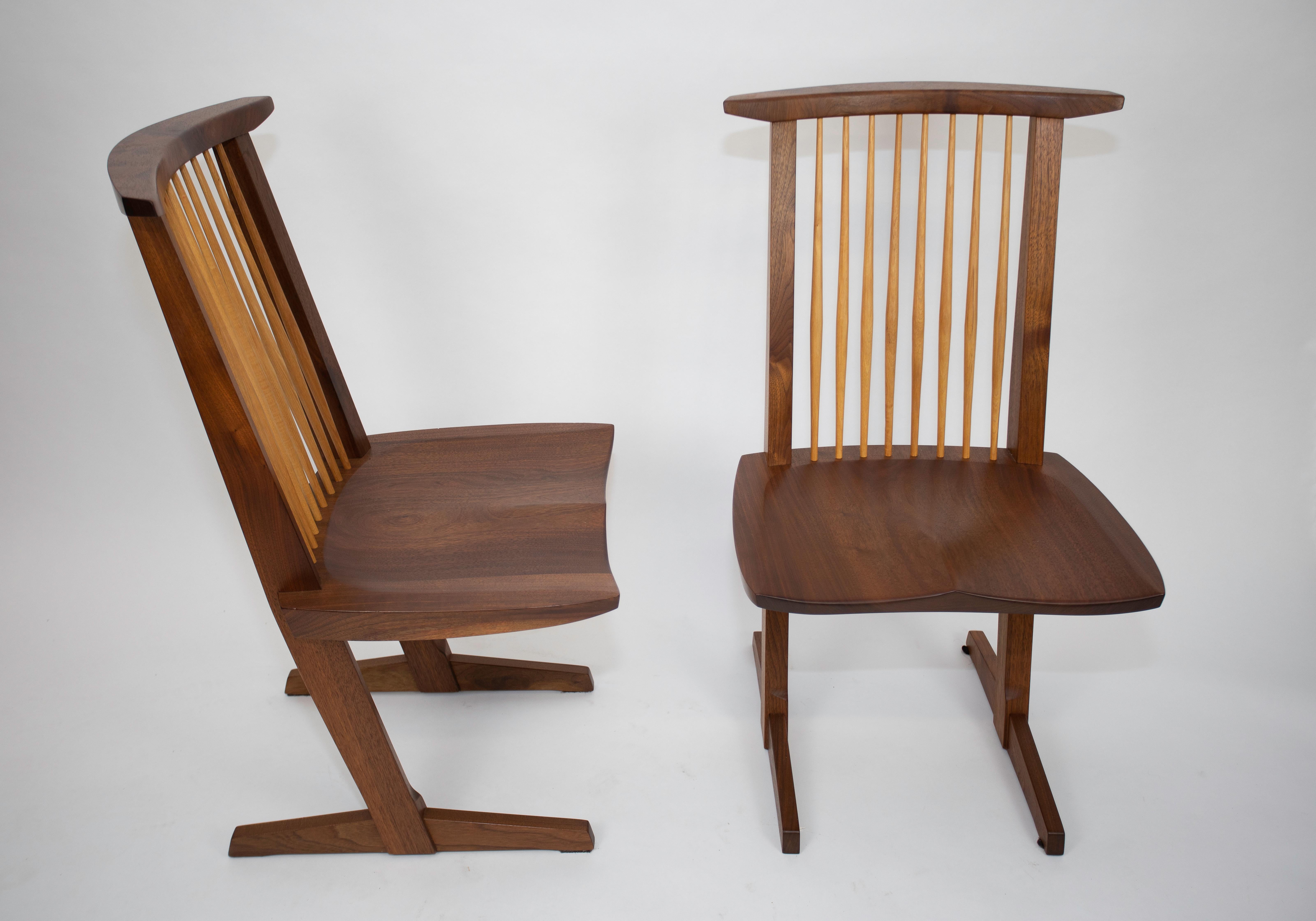 Nakashima Studio Conoid Chairs by Mira Nakashima
A matched pair produced in 2000.
clean original surface
